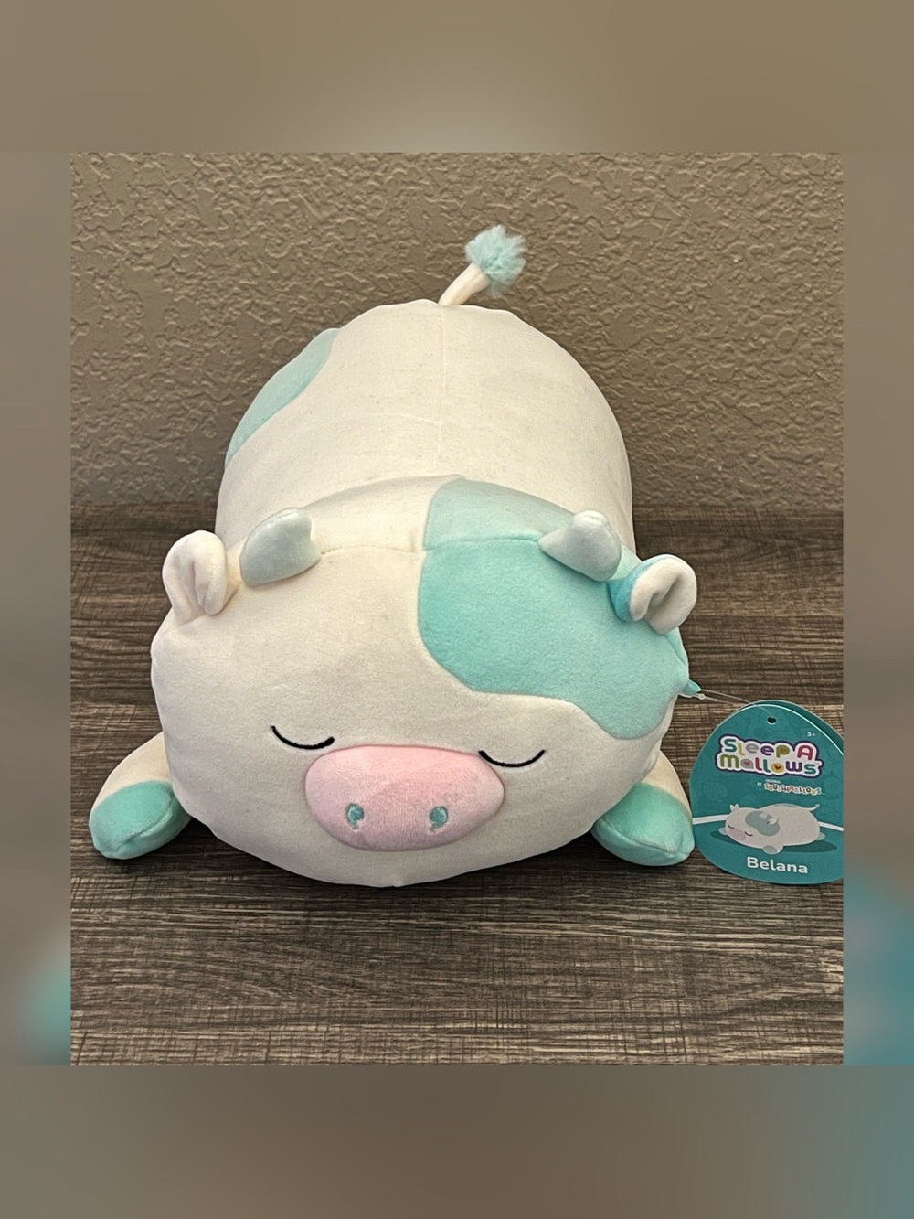 Squishmallows Belana The Aqua Cow Plush Toy